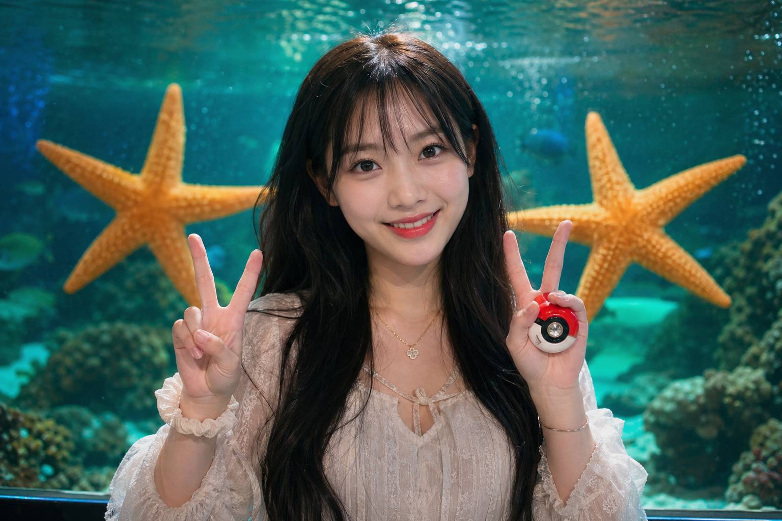 Portrait Image with Star Fish