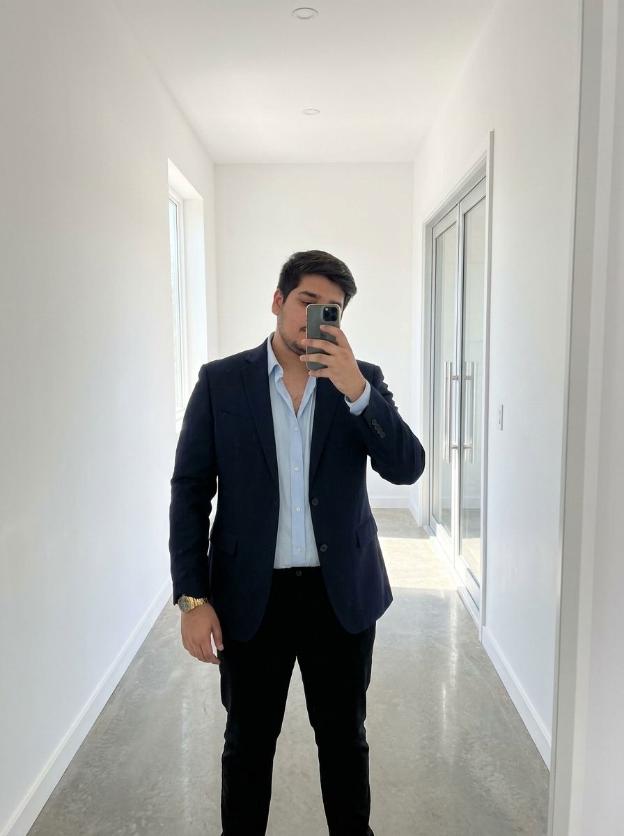 Mirror Selfie in Modern Apartment