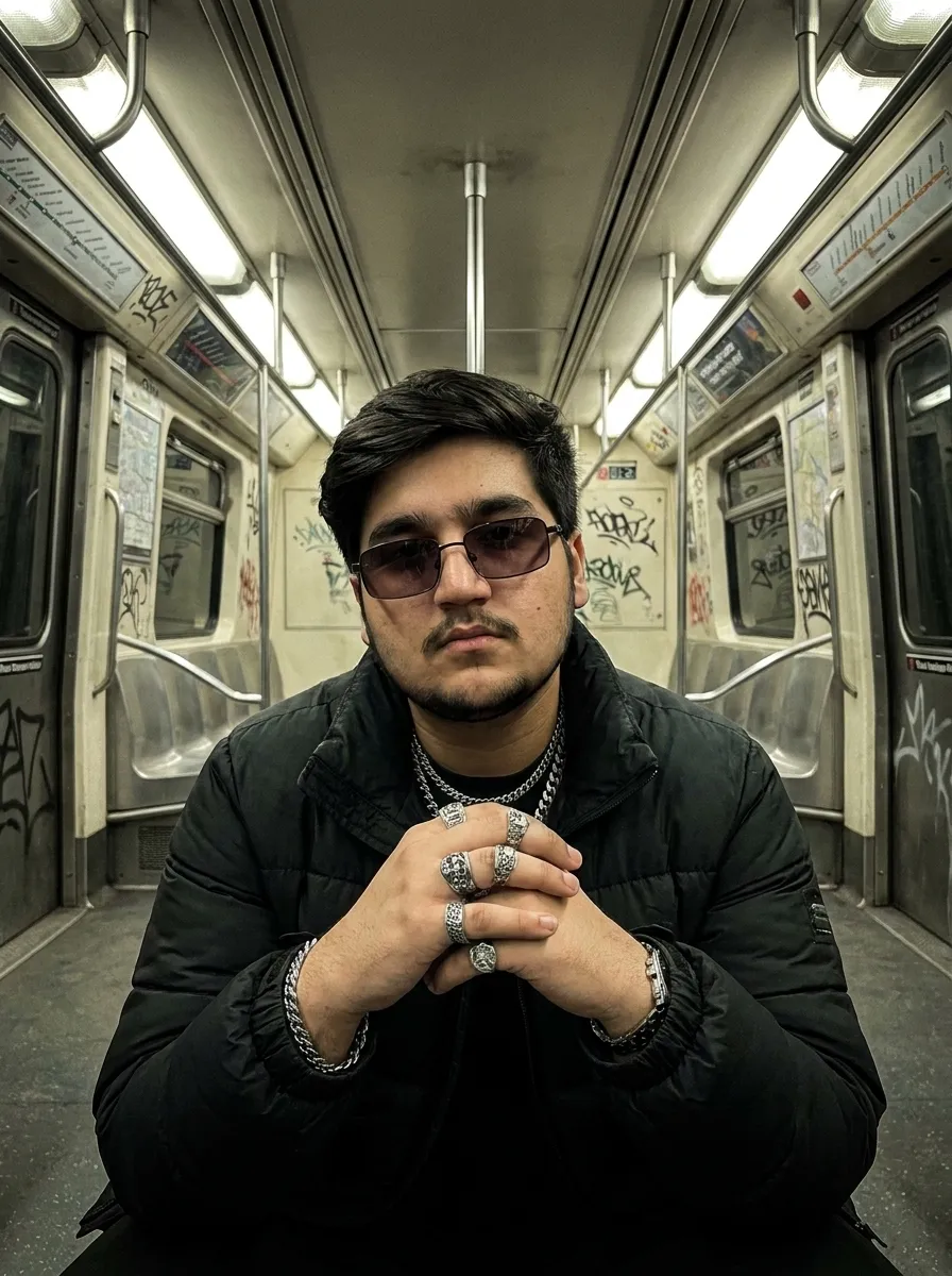 Subway Car Gritty Portrait