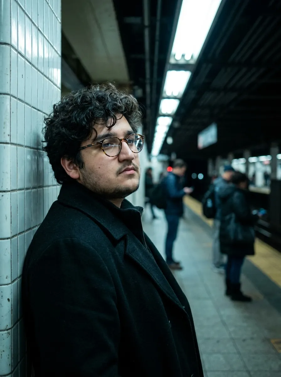 Subway Platform Cinematic Portrait